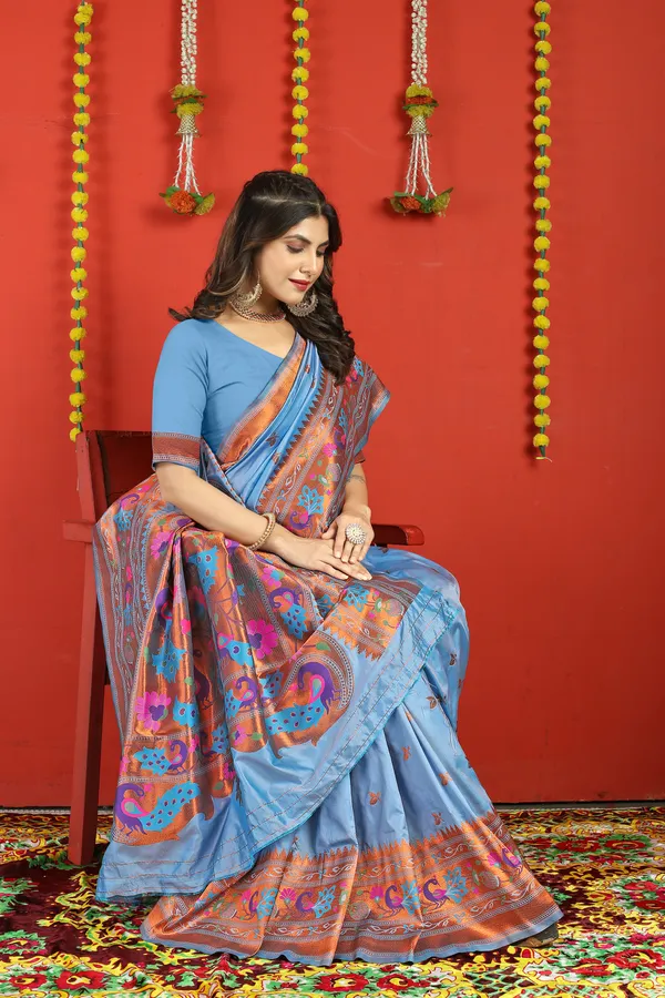 SKY_BLUE_PURE_SILK_PATHANI_SAREE